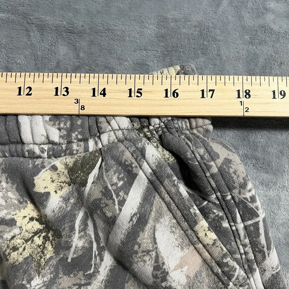 Abercrombie & Fitch Camo Sweat Shorts Mens XL Green Drawstring Tree Woodland